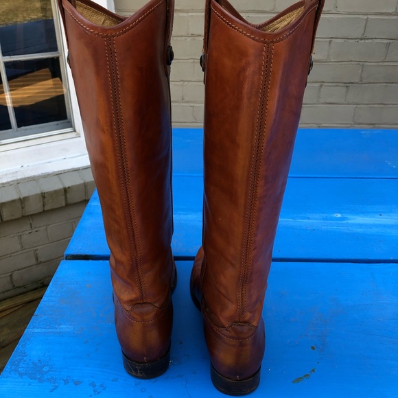 EUC Frye Melissa Cognac Boots Size 7 - Picture 3 of 8